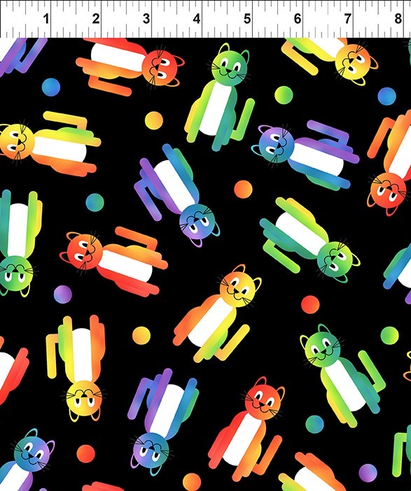 PAWsitivity - Cats & Dots Black